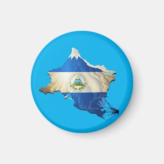 Aimant Carte styliste du Nicaragua (Devant)