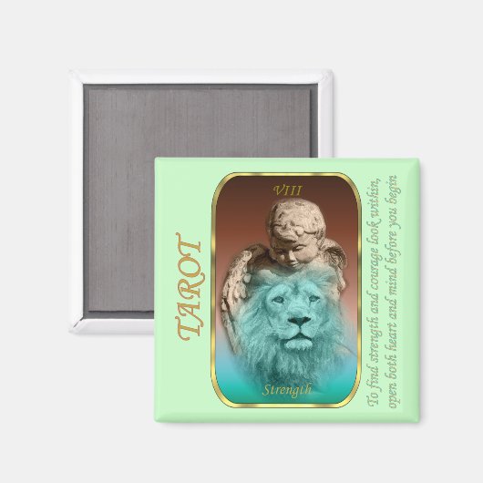 Aimant Carte Tarot - Force (Recto/Verso)