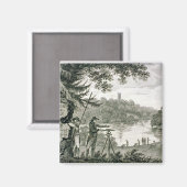 Aimant Carte téléphonique de Humphrey Repton, gravée par  (Recto/Verso)