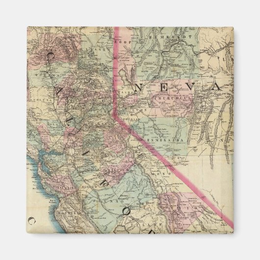 Aimant Carte topographique du chemin de fer et du comté, (Devant)