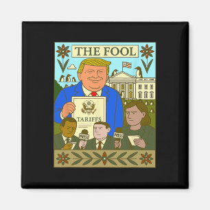 Aimant Carte Trump Tarot Le Fou Impose un Droit de Douane