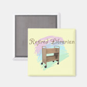 Aimant Carte VIDE du bibliothécaire retraité (Recto/Verso)