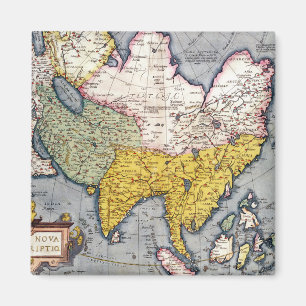 Aimant Carte vintage de l'Asie 1580