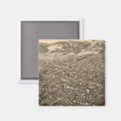 Aimant Carte vintage de Leadville CO (1882) (Recto/Verso)