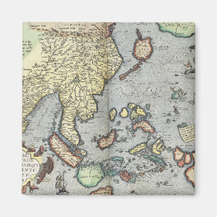 Aimant Carte vintage de l'Inde   1592