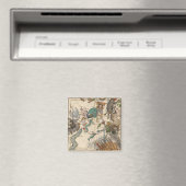 Aimant Carte vintage du pôle Sud (In Situ (Lave-vaisselle))