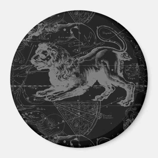 Aimant Carte vintage Leo ConstellationHevelius 1690 (Devant)
