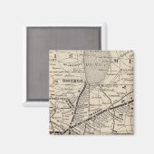 Aimant Carte Wabash Railway (Recto/Verso)