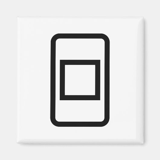 Aimant Carte Zener | Carré creux (Devant)