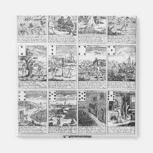 Aimant Cartes de jeu ironisant des entreprises de "bulle"