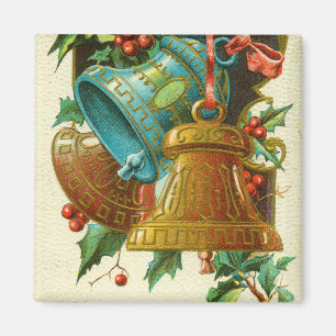 Aimant Cartes de vœux vintage de Noël sonnant