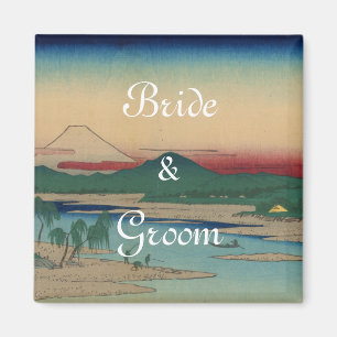 Aimant Cartes d'invitation de mariage japonaises La riviè