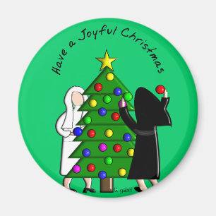 Aimant Cartes et cadeaux de Noël catholiques d'art de