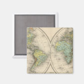 Aimant Cartes hypsométriques mondiales (Recto/Verso)