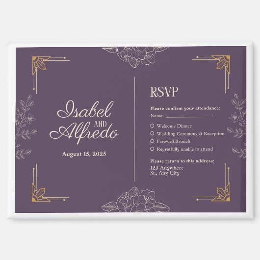 Aimant cartes RSVP (Recto)