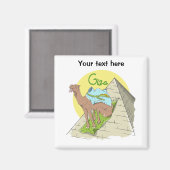 Aimant Cartographie Camel Égypte Pyramide (Recto/Verso)