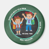 Aimant Cartographie Tableau Chaleur Enseignant Merci Magn (Devant)