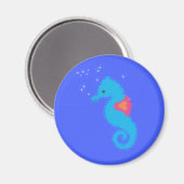 Aimant Carton bleu Seahorse (Recto/Verso)