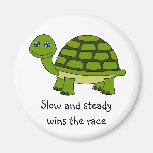 Aimant Carton de la Tortue mignonne (Devant)