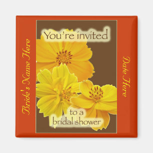 Aimant Carton d'invitation pour une fête prénuptiale sur
