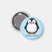 Aimant Carton en pingouin mignon hiver personnalisé (Recto/Verso)