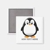 Aimant Carton en pingouin mignon personnalisé (Recto/Verso)