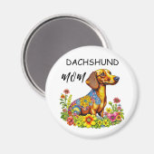 Aimant Carton mignon AI Dachshund Maman (Recto/Verso)