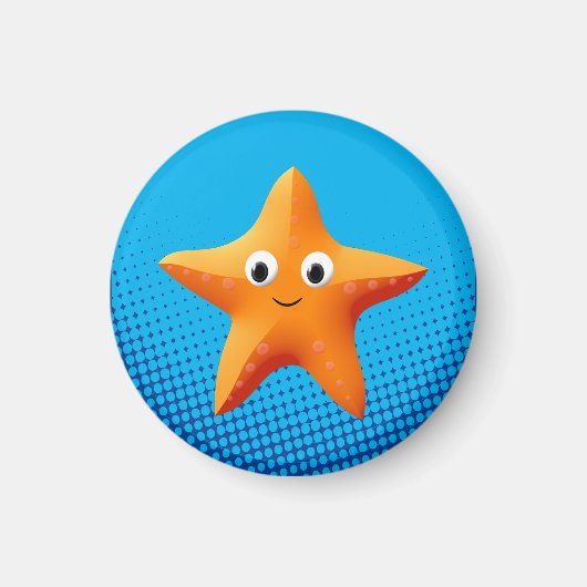 Aimant Carton mignon Starfish Blue Ocean (Devant)