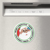 Aimant Carton Père Noël noir (bleu) (In Situ (Lave-vaisselle))