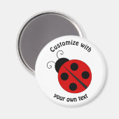 Aimant Carton texte personnalisé Ladybug (Recto/Verso)
