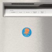 Aimant Cartoon bleu Vagues Motif (In Situ (Lave-vaisselle))