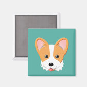 Aimant Cartoon Corgi (Recto/Verso)