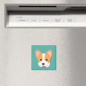 Aimant Cartoon Corgi (In Situ (Lave-vaisselle))