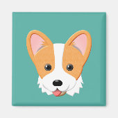 Aimant Cartoon Corgi (Devant)