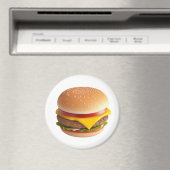 Aimant Cartoon Cute Cheeseburger (In Situ (Lave-vaisselle))