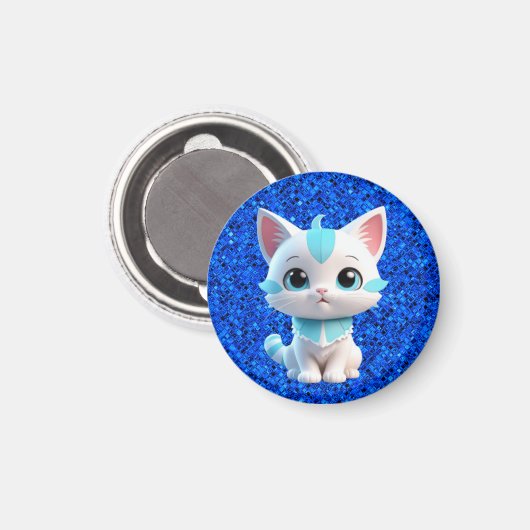 Aimant Cartoon Cute Kitten 3D Design-38063 (Recto/Verso)