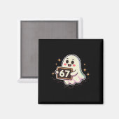 Aimant Cartoon Ghost 67 Meme  (Recto/Verso)
