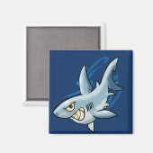 Aimant Cartoon Grand requin blanc (Recto/Verso)