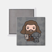 Aimant Cartoon Hagrid and Fang Character Art (Recto/Verso)