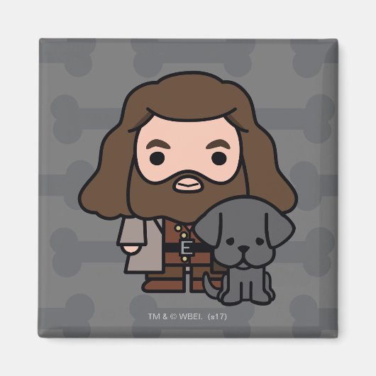 Aimant Cartoon Hagrid and Fang Character Art (Devant)