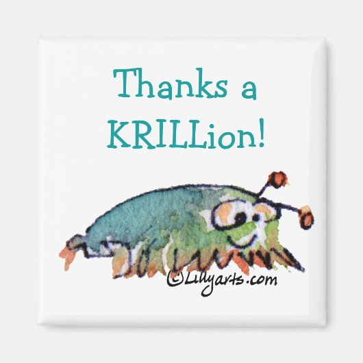 Aimant Cartoon Krill Merci (Devant)