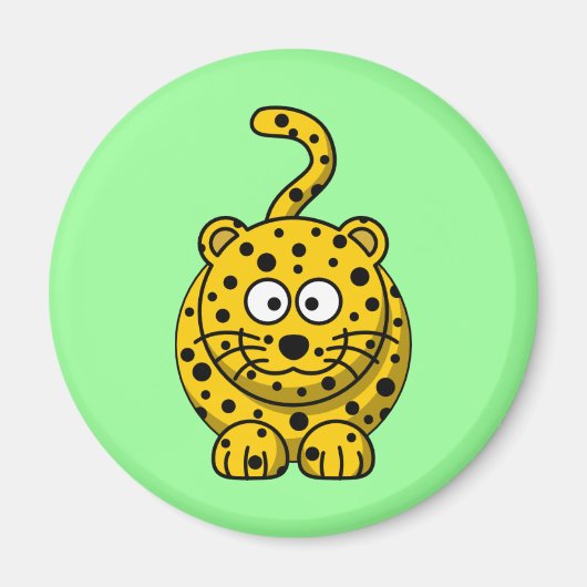 Aimant Cartoon mignon Leopard (Devant)