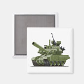 Aimant Cartoon modern armored tank (Recto/Verso)