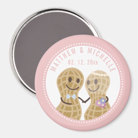 Aimant Cartoon Nuts Sur L'Autre Unique Enregistrer La Dat (Recto/Verso)