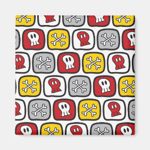 Aimant Cartoon Pirate / Skeleton Skulls & Bones Fun Kid's