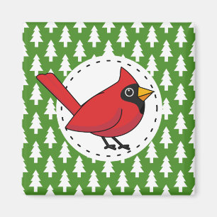 Aimant Cartoon Red Cardinal