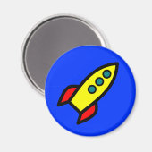 Aimant Cartoon Rocket Ship (Recto/Verso)