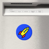 Aimant Cartoon Rocket Ship (In Situ (Lave-vaisselle))