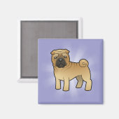 Aimant Cartoon Shar Pei (Recto/Verso)