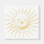 Aimant Cartoon Smiling Face Soleil (Devant)